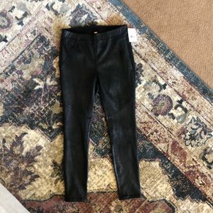Free People - Faux black leather leggings